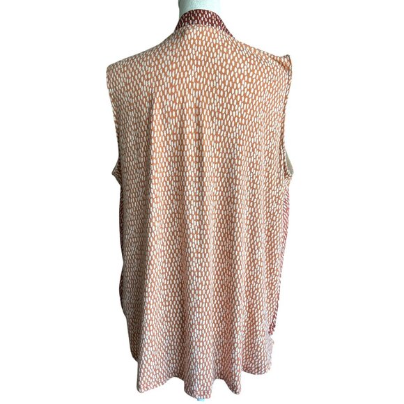 Dolan Left Coast Anthropologie Sleeveless Printed Surplice Top Shirt Size Large - Picture 5 of 10